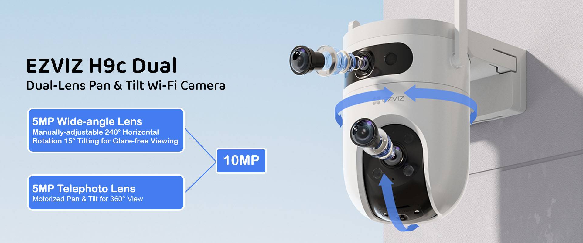 EZVIZ H9c Dual Lens WIfi Camera 5MP + 5MP